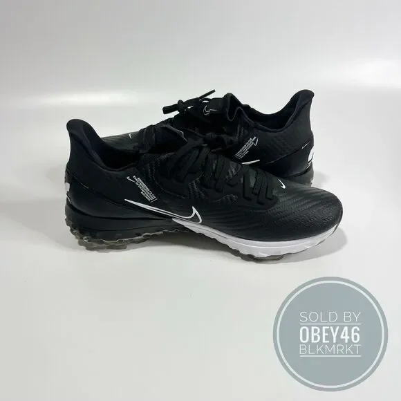 Nike Air Zoom Infinity Tour Flyknit Black White Golf Shoes CT0540-077 Sz 9.5